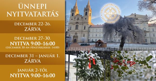 Ünnepi nyitvatartásunk
